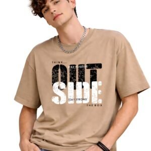 Men's Half Sleeve Round Neck Cottonblend Graphic Print Oversized Tshirt for Man