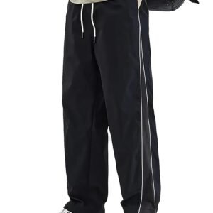 Men's Lightweight Straight-Fit Track Pants, Lowers, and Gym Trackpants
