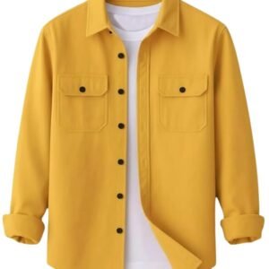 Menβs Stylish Cotton Blend Casual Shirt || Full Sleeve Button-Down Shirt with Dual Flap Pockets