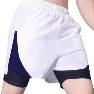 Men's 2 in 1 Quick Dry Shorts with Liner, Towel Loop, and Inner Phone Pocket for Gym and Running