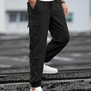 Elastic jogger pants for men with pockets and a tracksuit bottom (also available in packs) (TP-06-08)