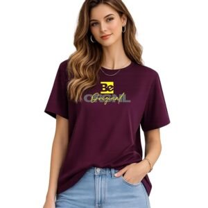 Hills Women's Loose Fit Graphic Printed T-Shirt, Round Neck, Half-Sleeve Casual Top, College & Travel