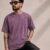 Acid Wash - Oversize T-Shirt For Mans. Round Neck Fabric 100% Cotton Purple, Dark Green,Black T-Shirt