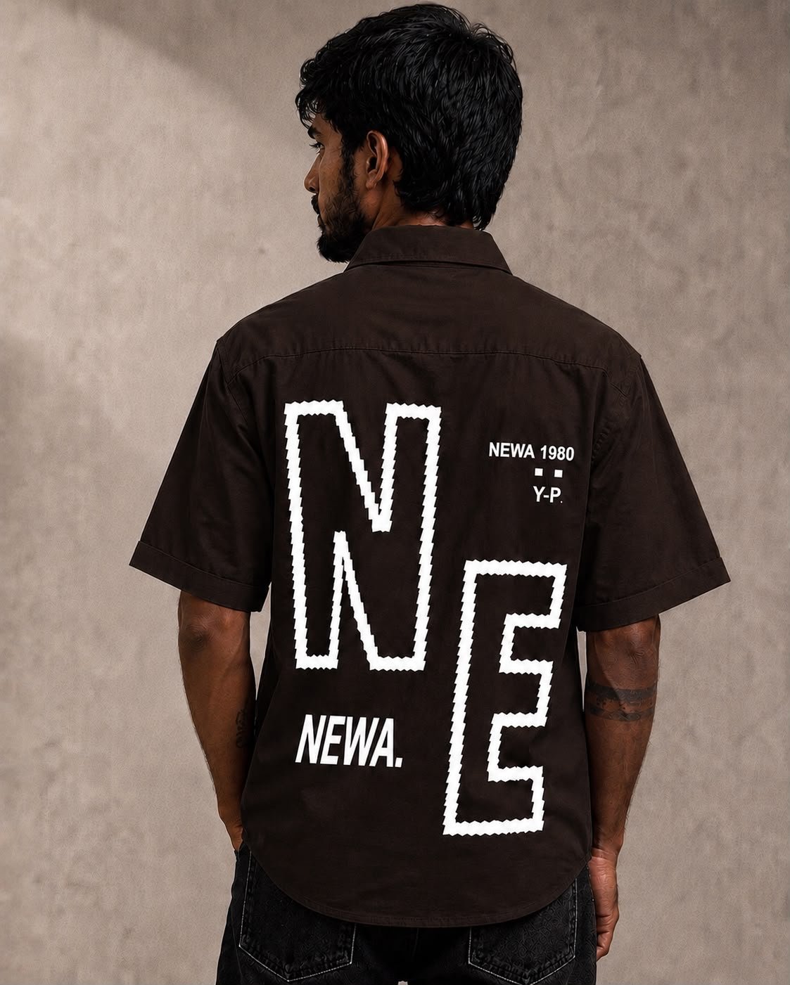 Newa 1990 Prnted Oversize Half Slave Shirt For Men. Comfortable Shirts - Image 15